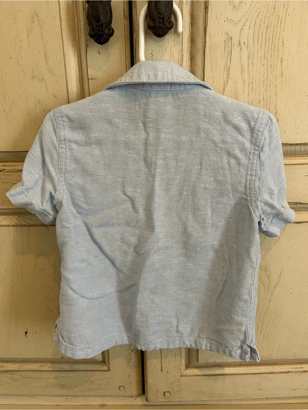 Old Navy Pale Blue Short Sleeve Button-Front Shirt